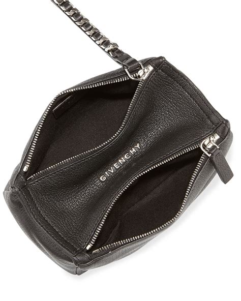 givenchy pandora leather wristlet black|Small Pandora bag in grained leather .